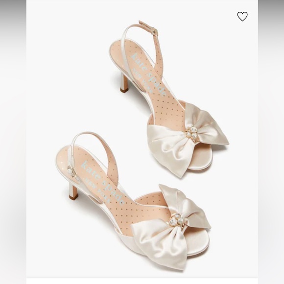 NWT | Kate Spade Happily Slingback Pumps | Color: Ivory Bridal | Size: 8.5 - Picture 1 of 9